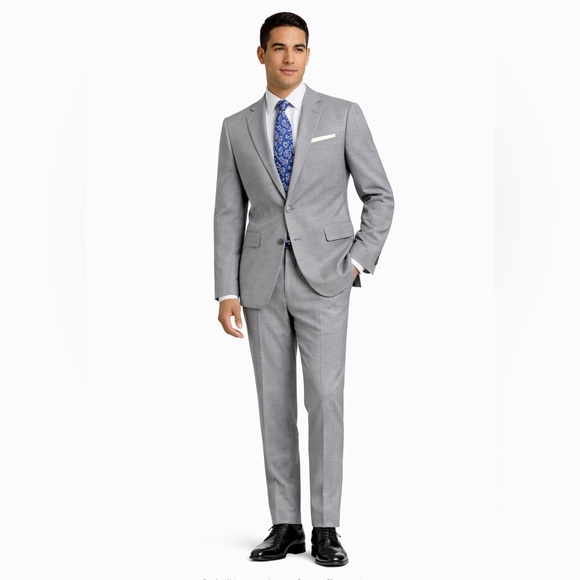 NEW! Roundtree & Yorke Blue Paisley Tie - Picture 3 of 5